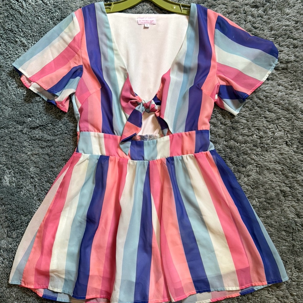 Pink Lily Multicolor Striped Jumpsuit